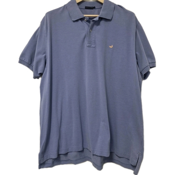 Southern Marsh Mens Stonewall Heathered Polo Washed Blue Size 2XL Preppy Work - Picture 8 of 9